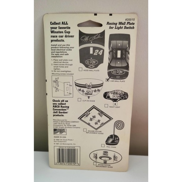 Jeff Gordon Racing Dupont Light Switch Wall Plate- 1997 - Picture 2 of 2